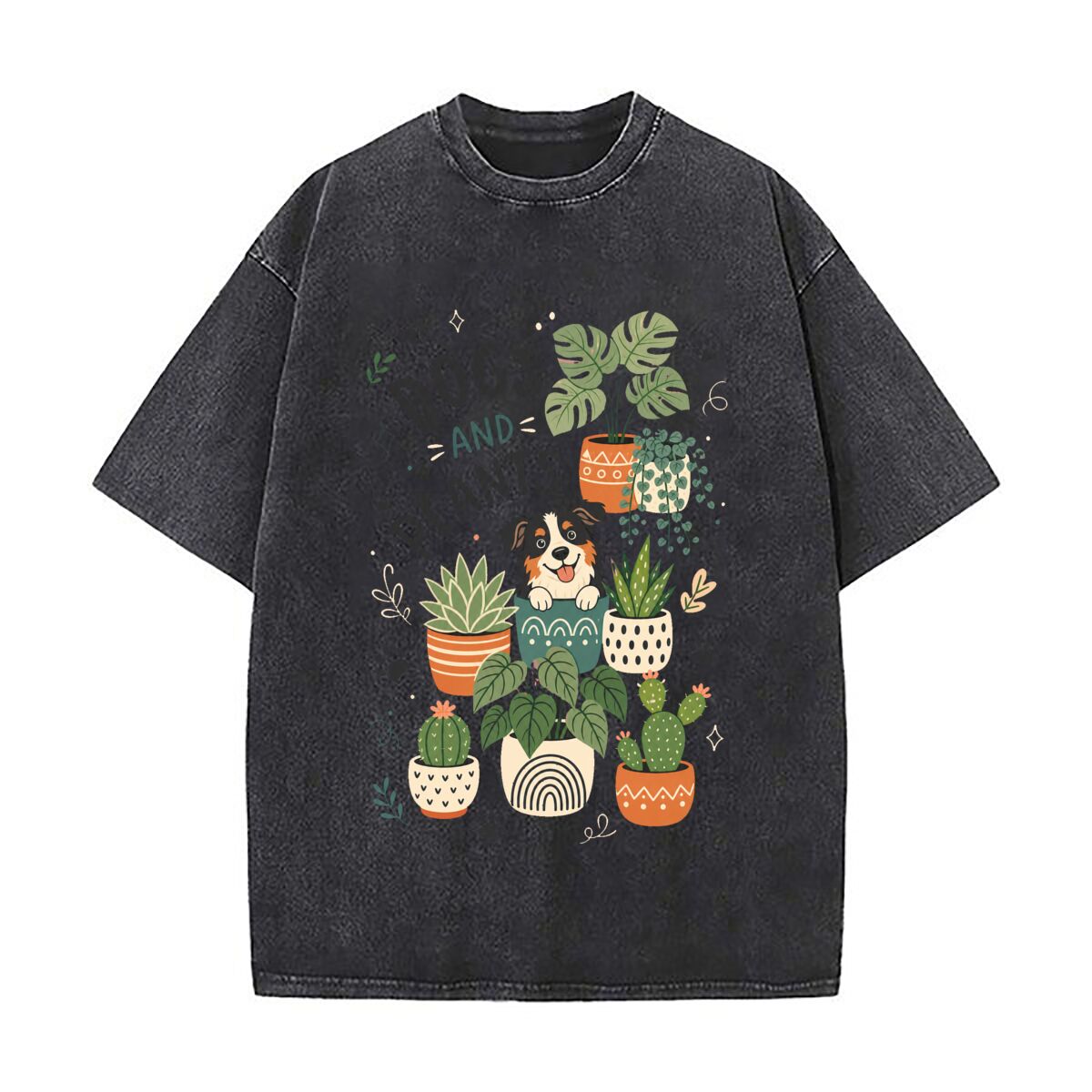 Plant Parental - Funny Plant Loving Dog Parent Art